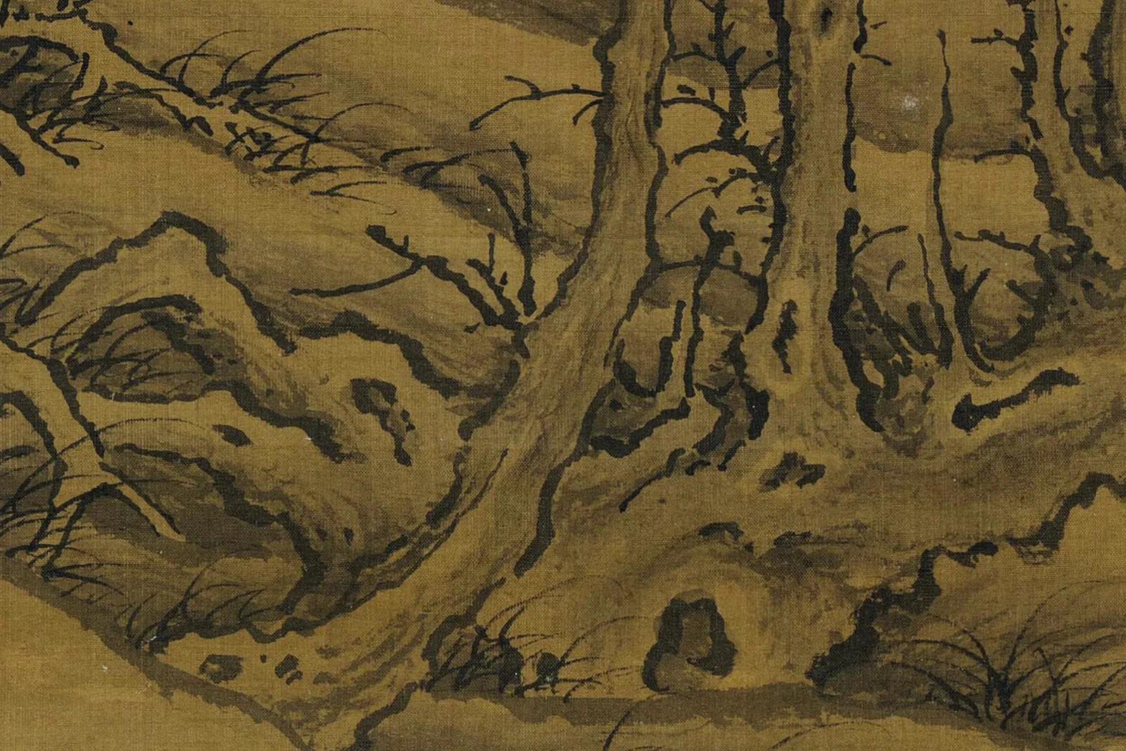 传宋李成《寒林平野图》高清局部 (9)