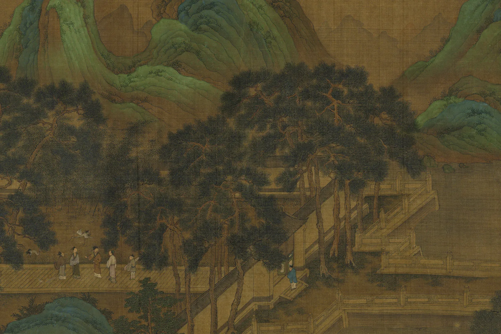 传宋赵伯驹《滕王阁宴会图》局部 (3)