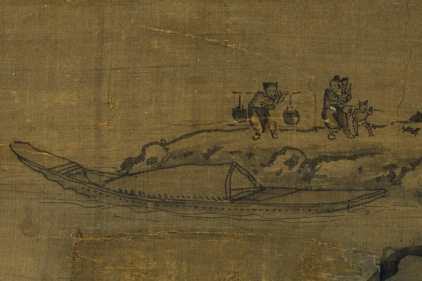 郭熙《早春图》超高清大图局部细节 (1)