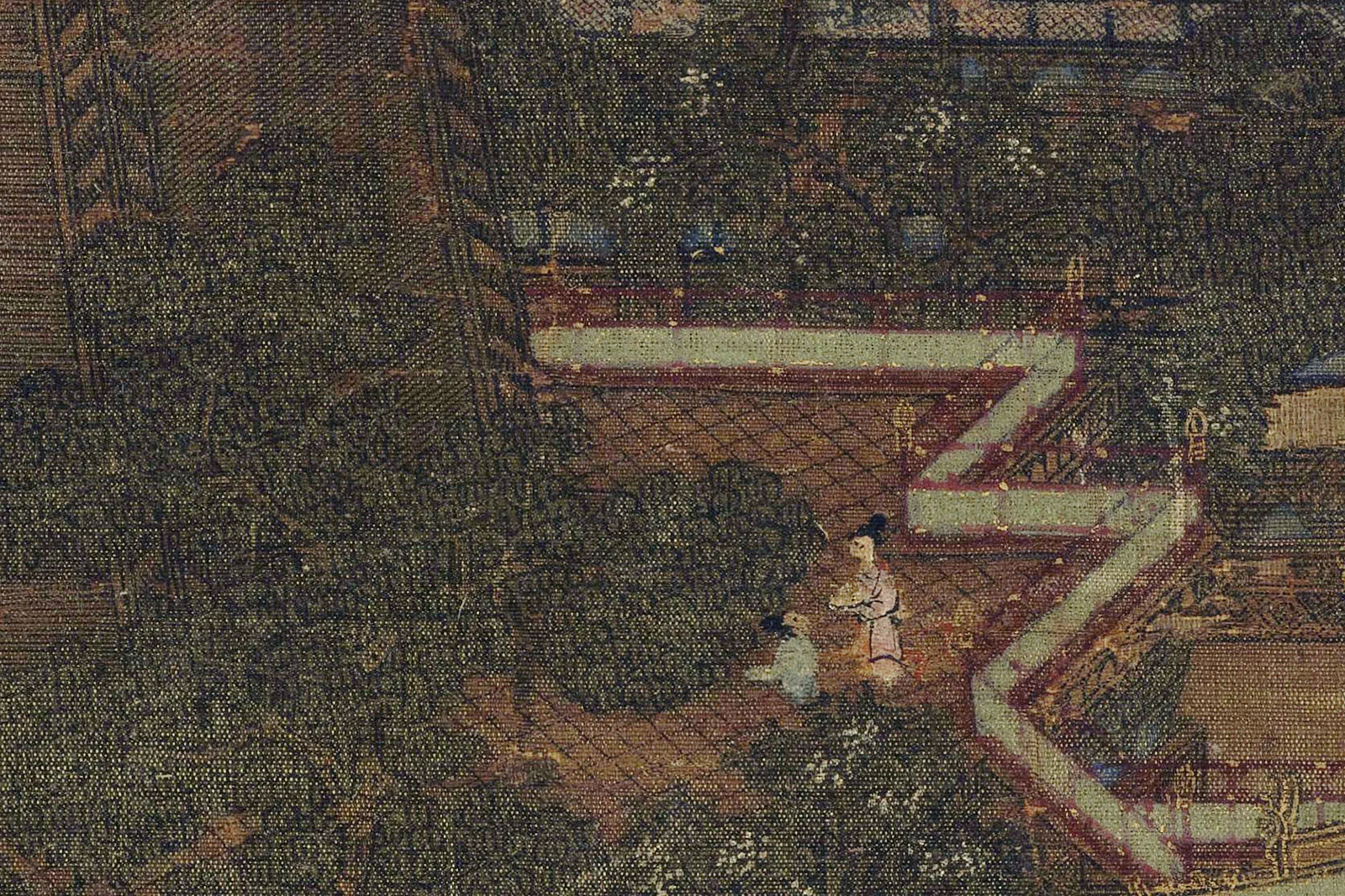 传宋赵伯驹《阿阁图》高清大图局部 (5)