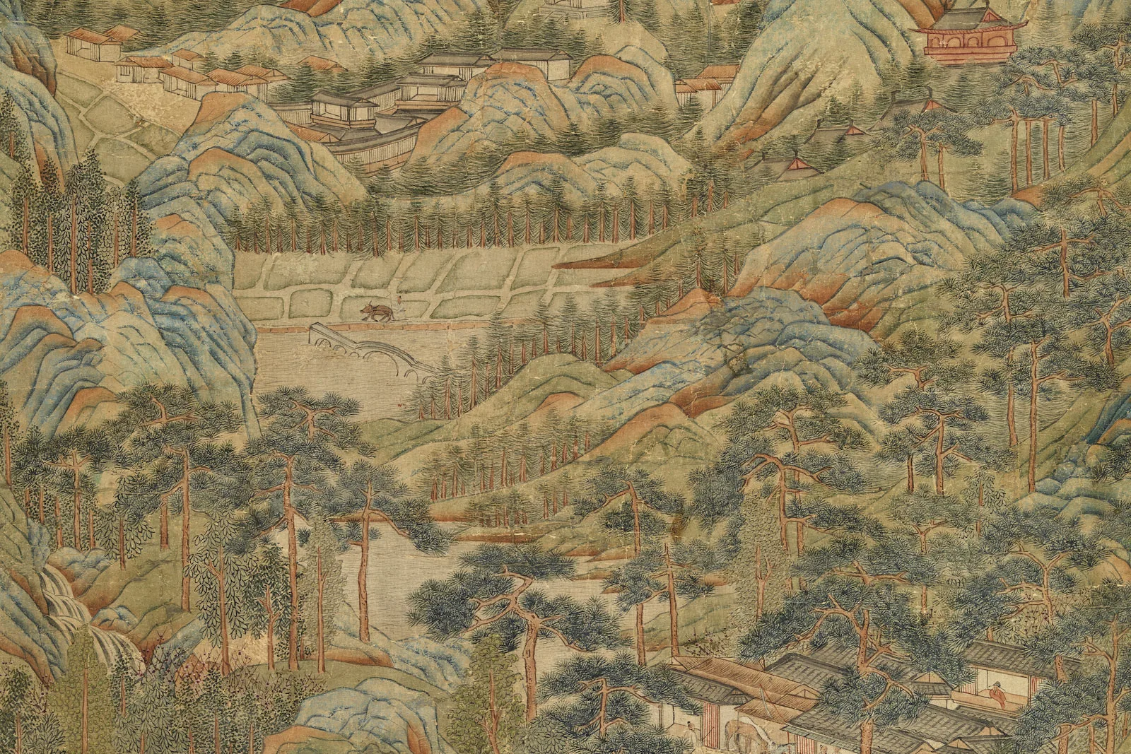 宋赵伯驹《春山图》局部 (3)