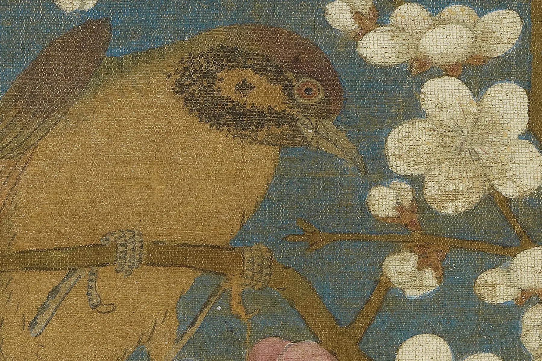 传宋李迪(款)画花鸟轴超高清大图局部 (2)