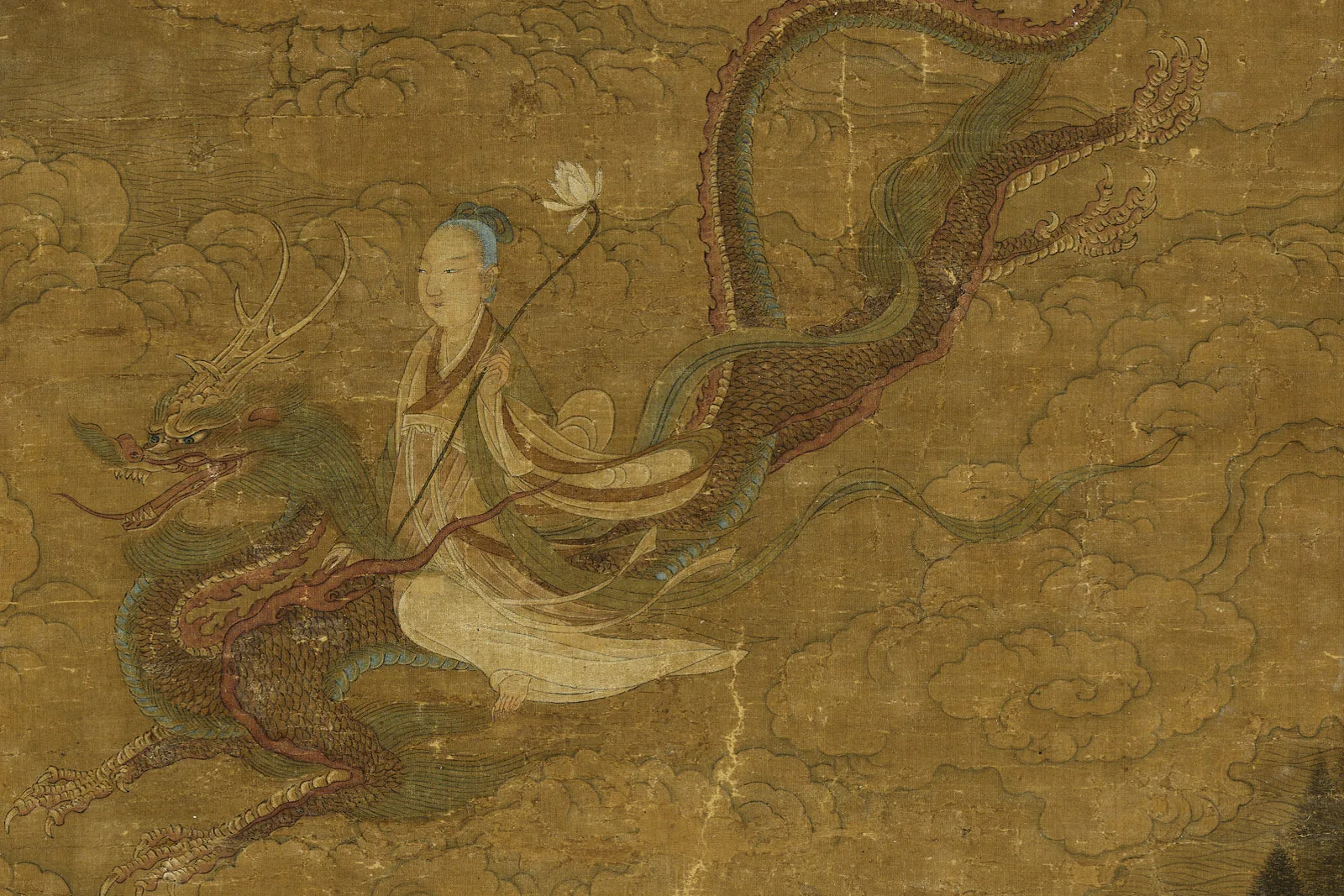 传宋赵伯驹《飞仙图》局部 (2)