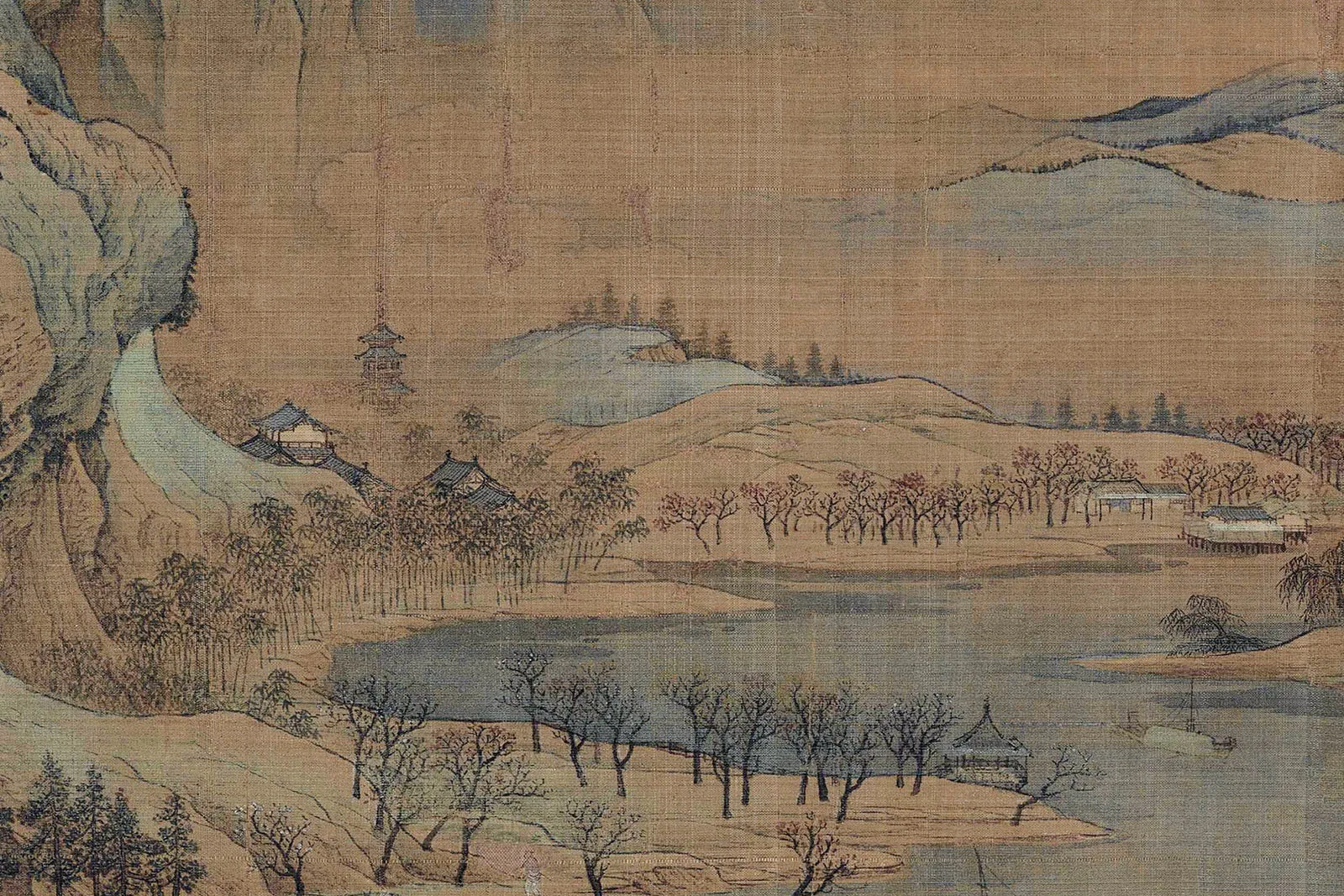 赵伯驹《江山秋色图》高清大图局部 (5)