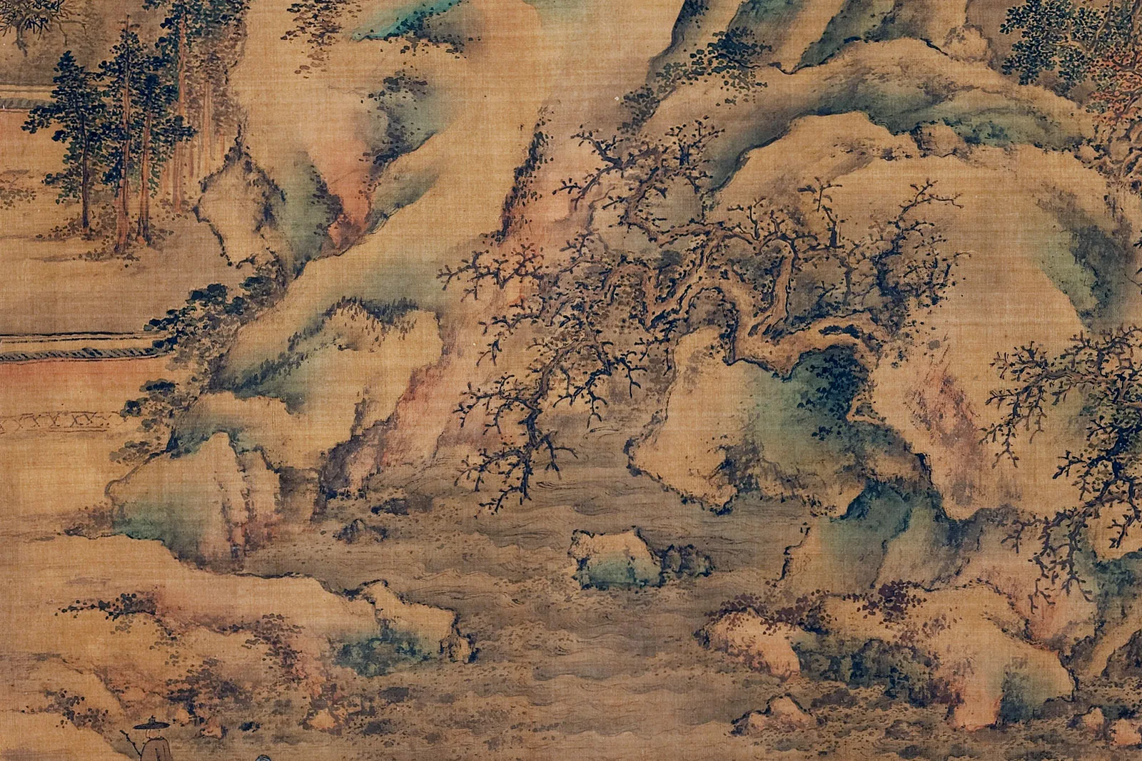 传宋李成山水人物画卷局部 (6)