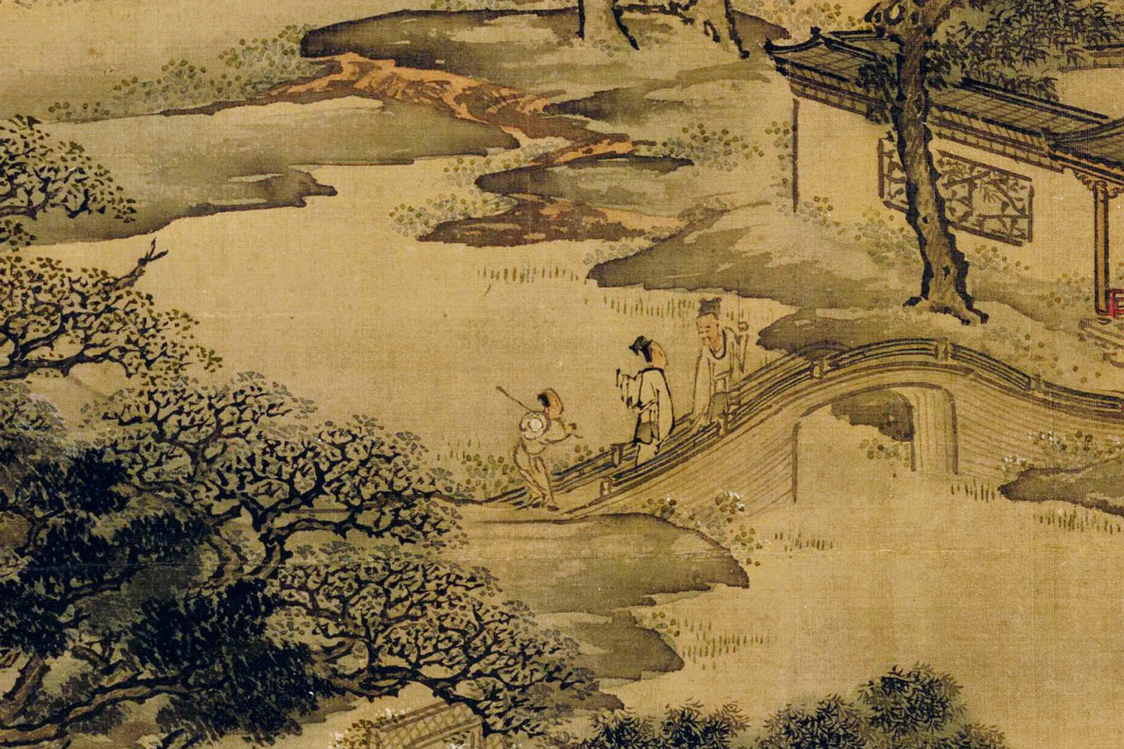 清·袁耀山水楼阁界画《邗江胜览图》高清图局部 (5)