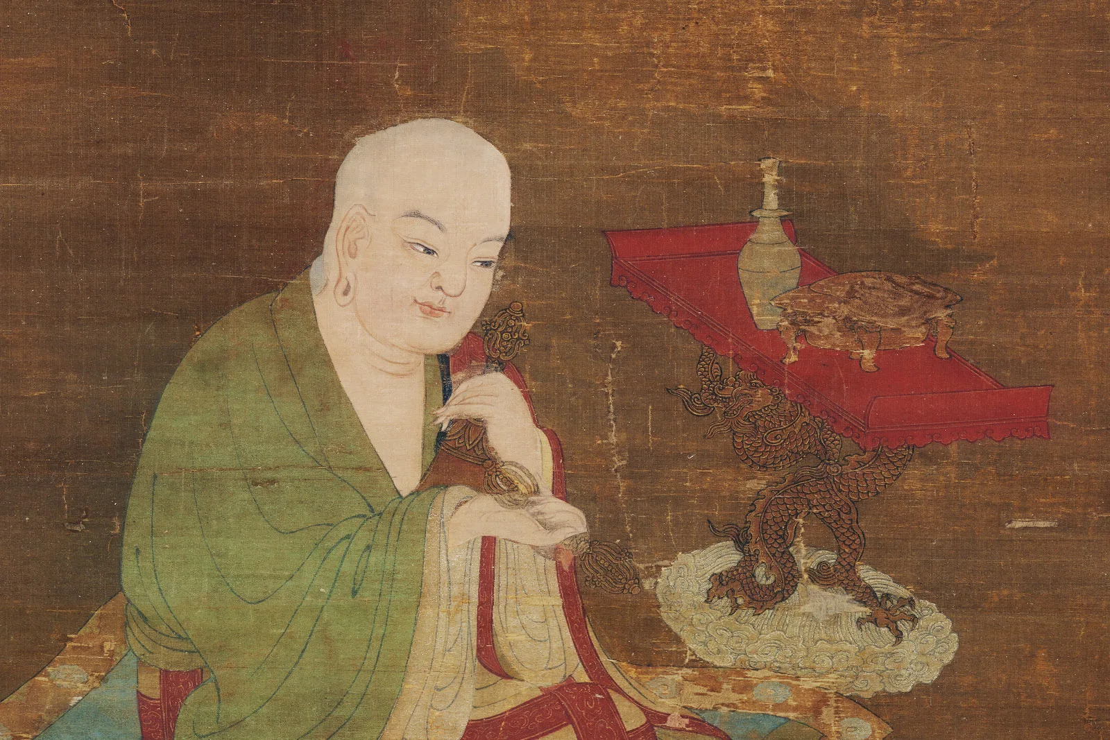 传宋赵伯驹《画海神听讲图》局部 (1)