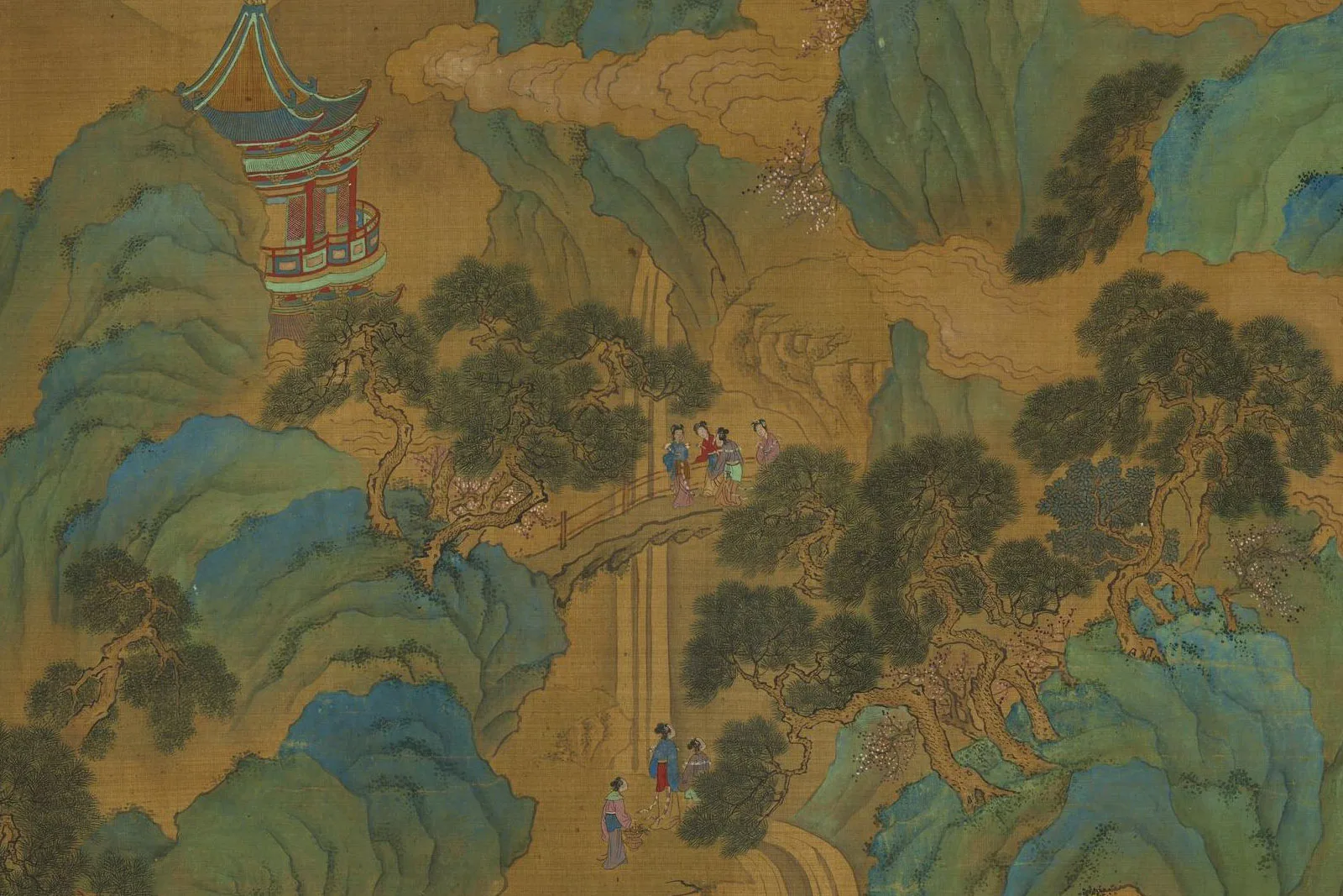 传宋赵伯驹《瑶池高会图》局部 (3)