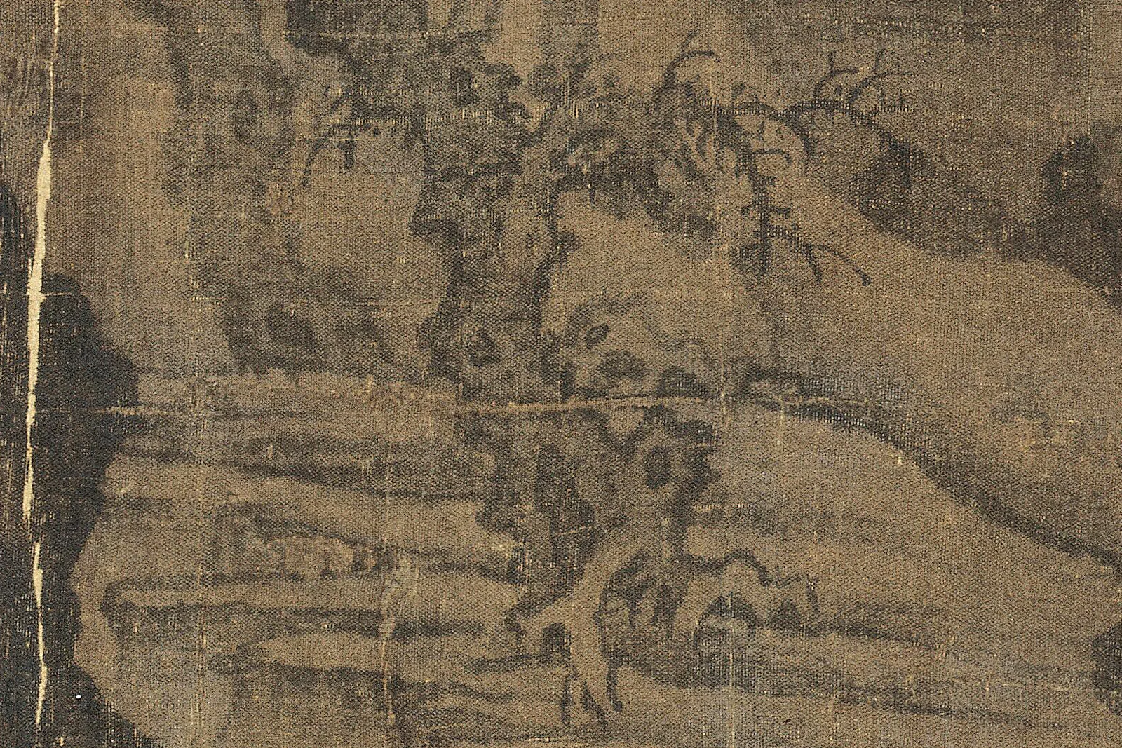 宋李成《小寒林图》高清大图局部 (1)