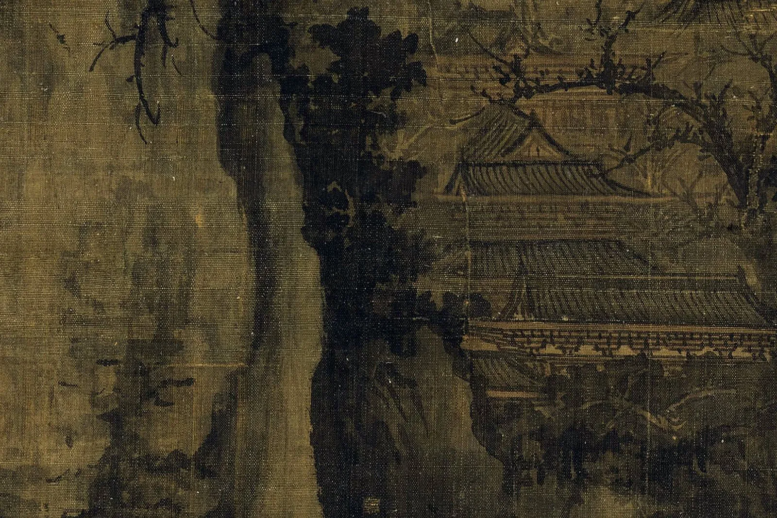 郭熙《早春图》超高清大图局部细节 (6)