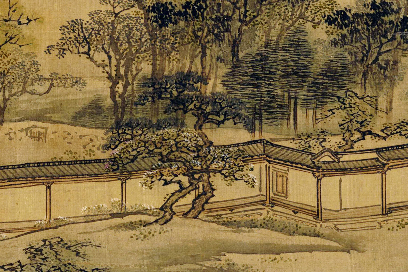 清·袁耀山水楼阁界画《邗江胜览图》高清图局部 (8)