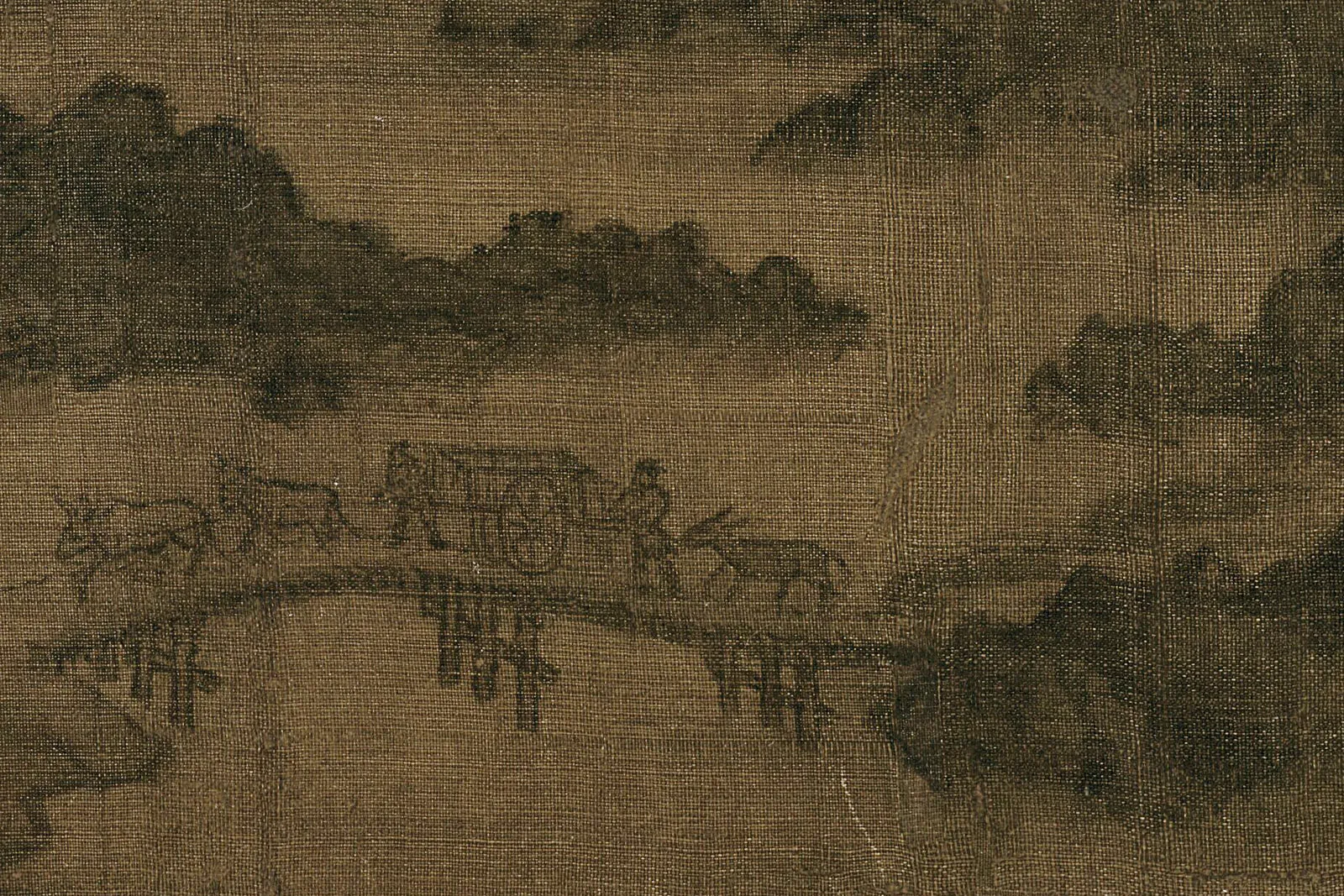 传李成《茂林远岫图》超高清大图局部 (7)