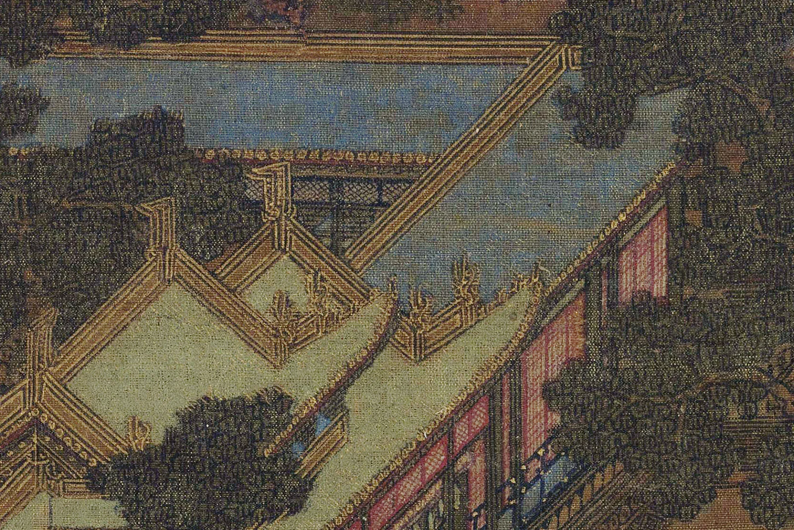 传宋赵伯驹《阿阁图》高清大图局部 (8)