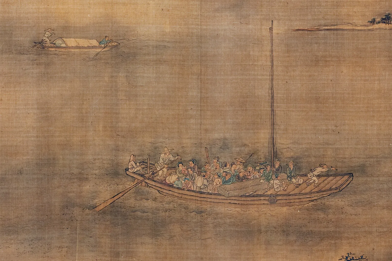 传宋李成山水人物画卷局部 (4)