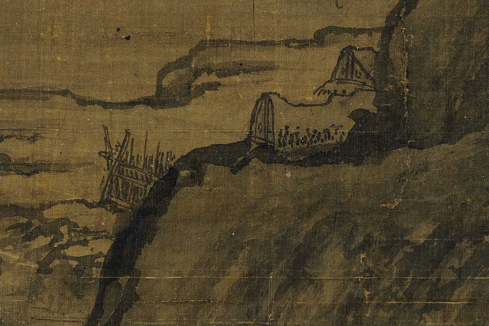 郭熙《早春图》超高清大图局部细节 (2)