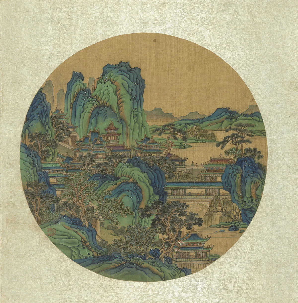 清袁耀《春山楼阁》图页