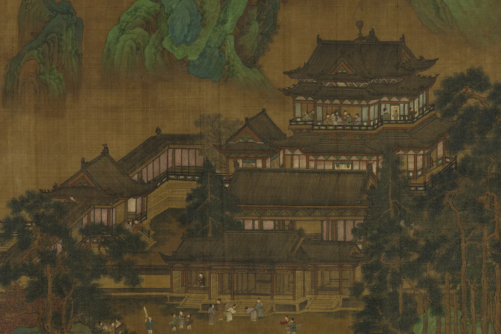 传宋赵伯驹《滕王阁宴会图》局部 (4)