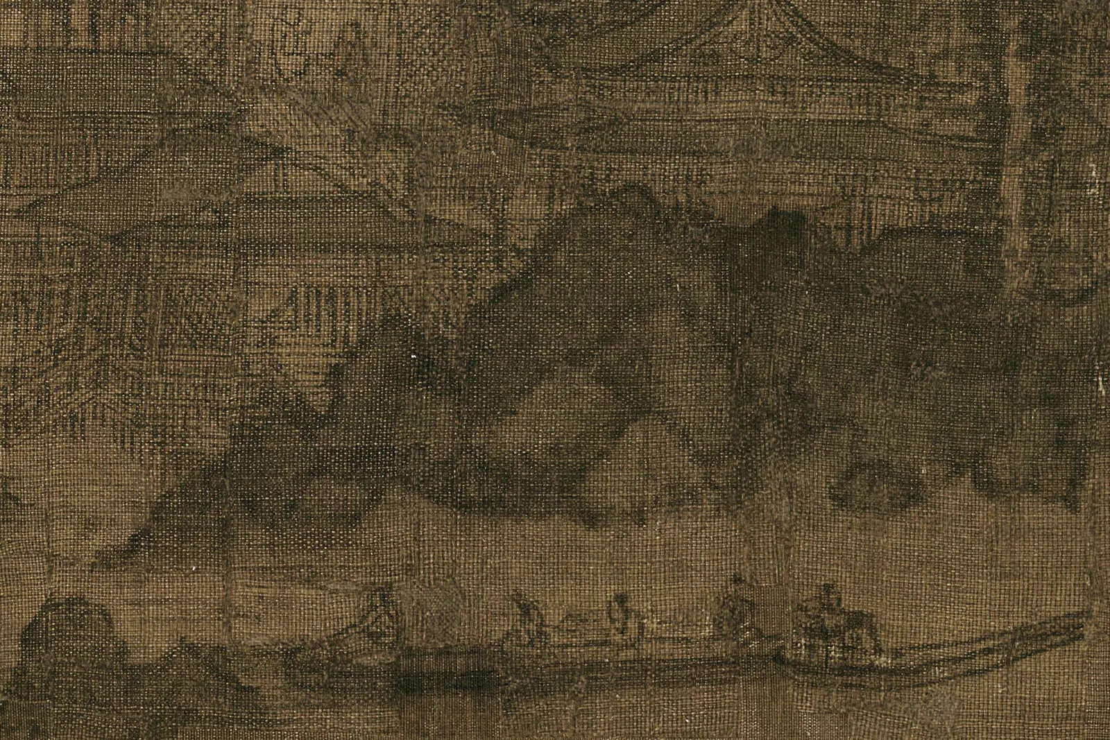 传李成《茂林远岫图》超高清大图局部 (2)