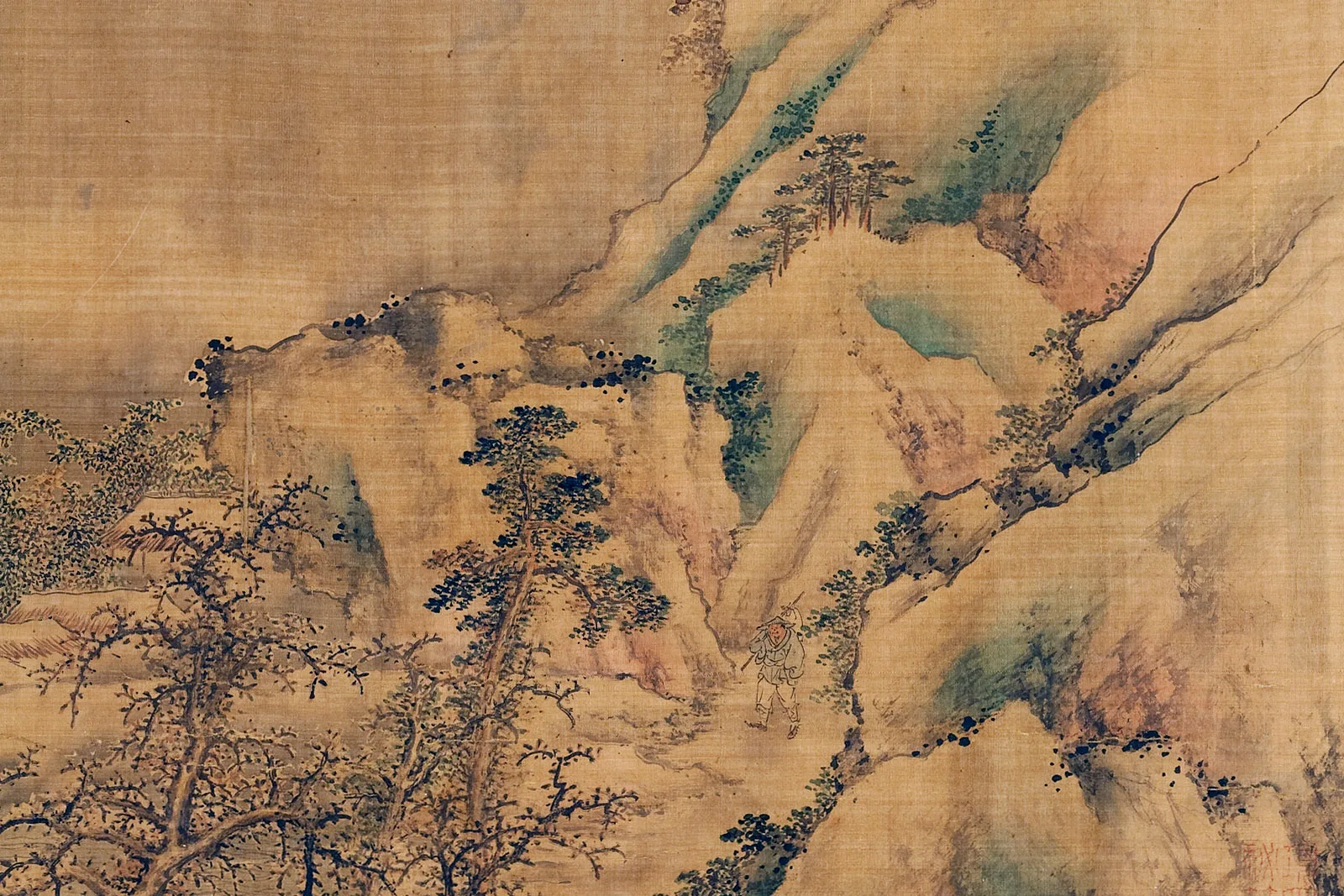 传宋李成山水人物画卷局部 (1)