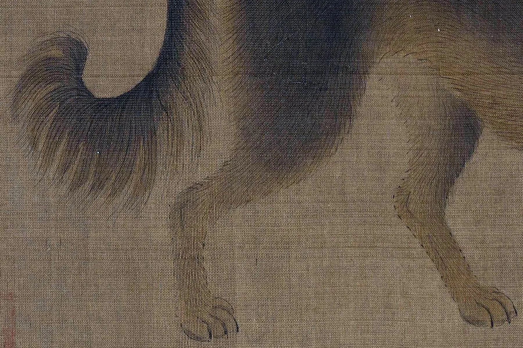 南宋李迪《猎犬图》局部 (2)