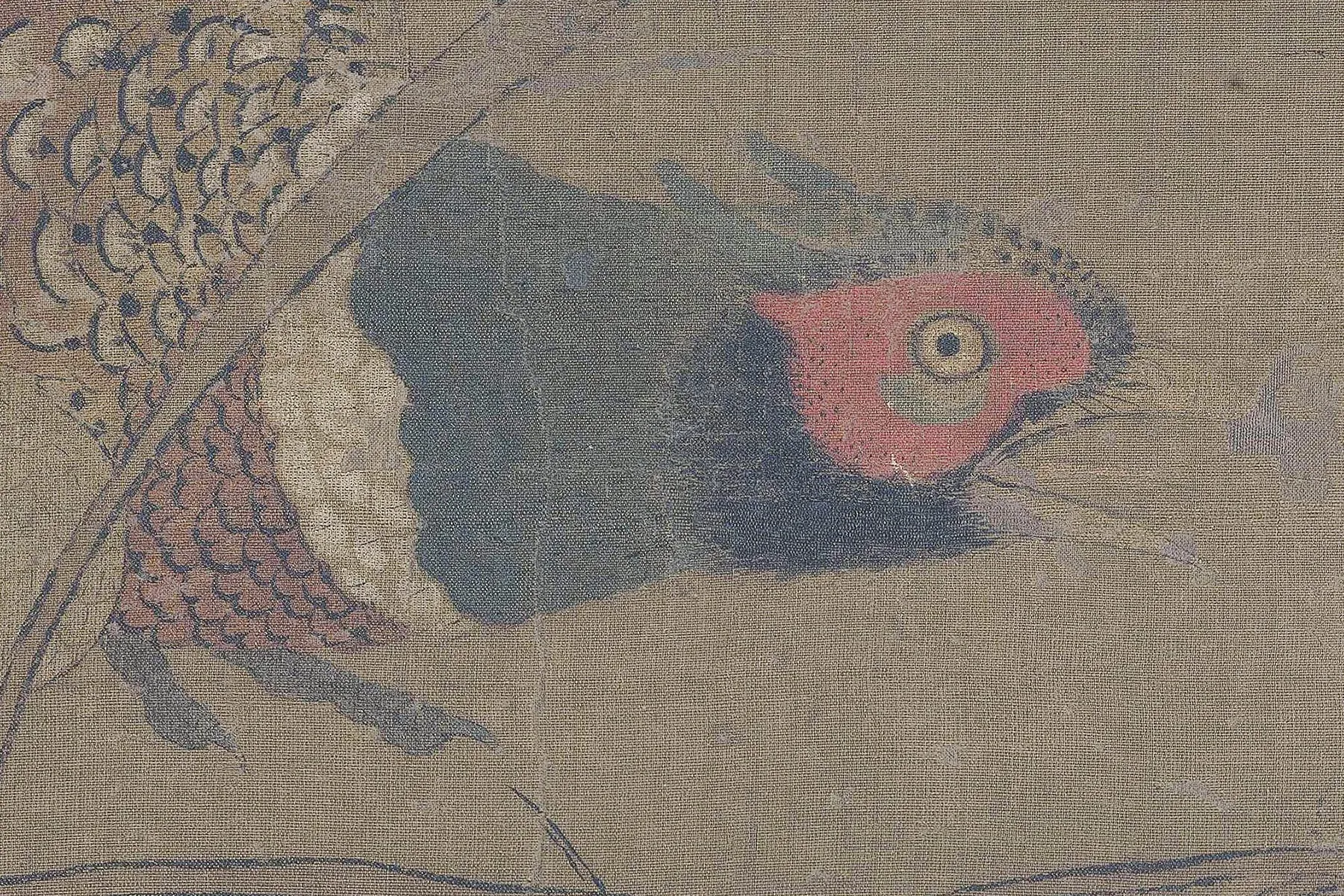 李迪《枫鹰雉鸡图》超高清大图局部 (6)