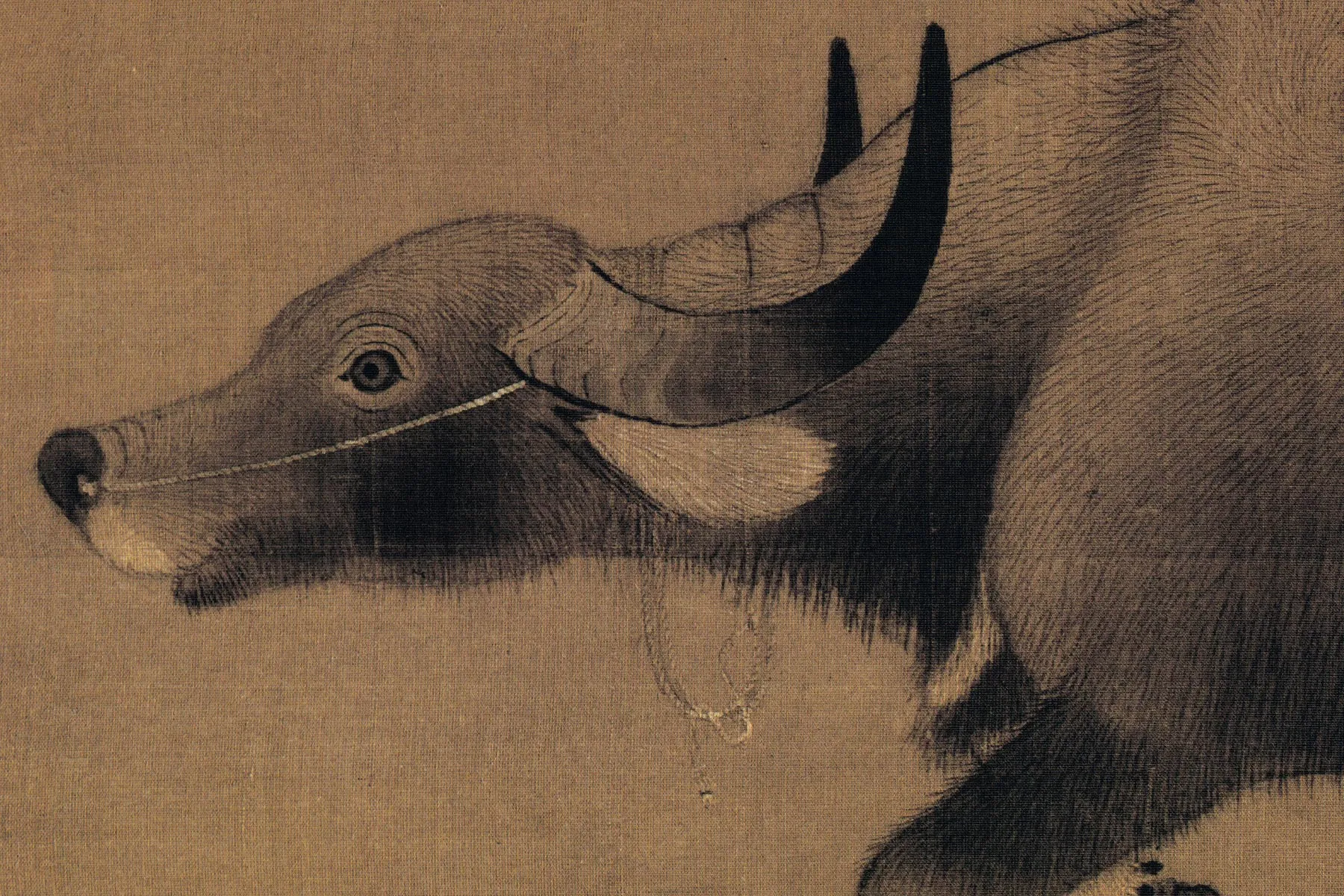 宋李迪《风雨归牧图》高清大图局部 (5)