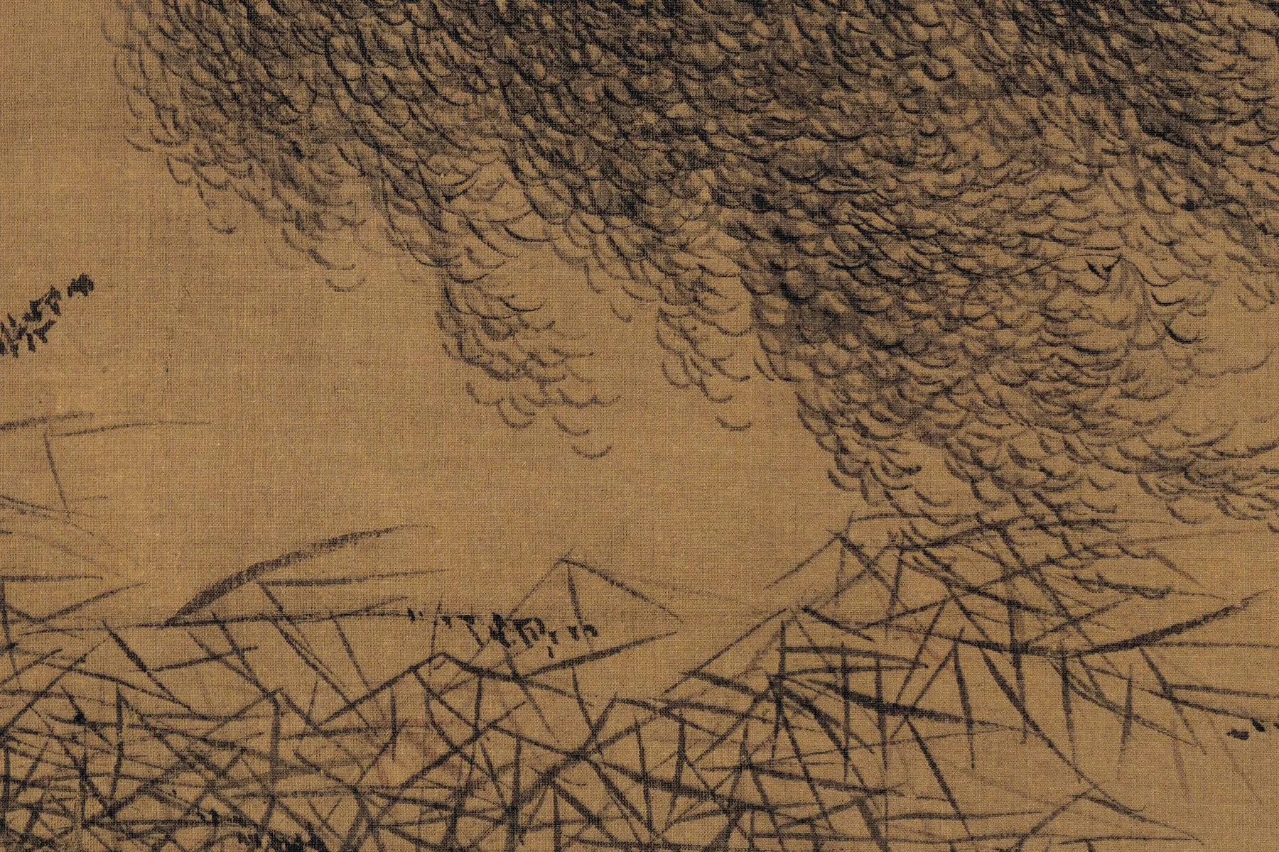 宋李迪《风雨归牧图》高清大图局部 (8)