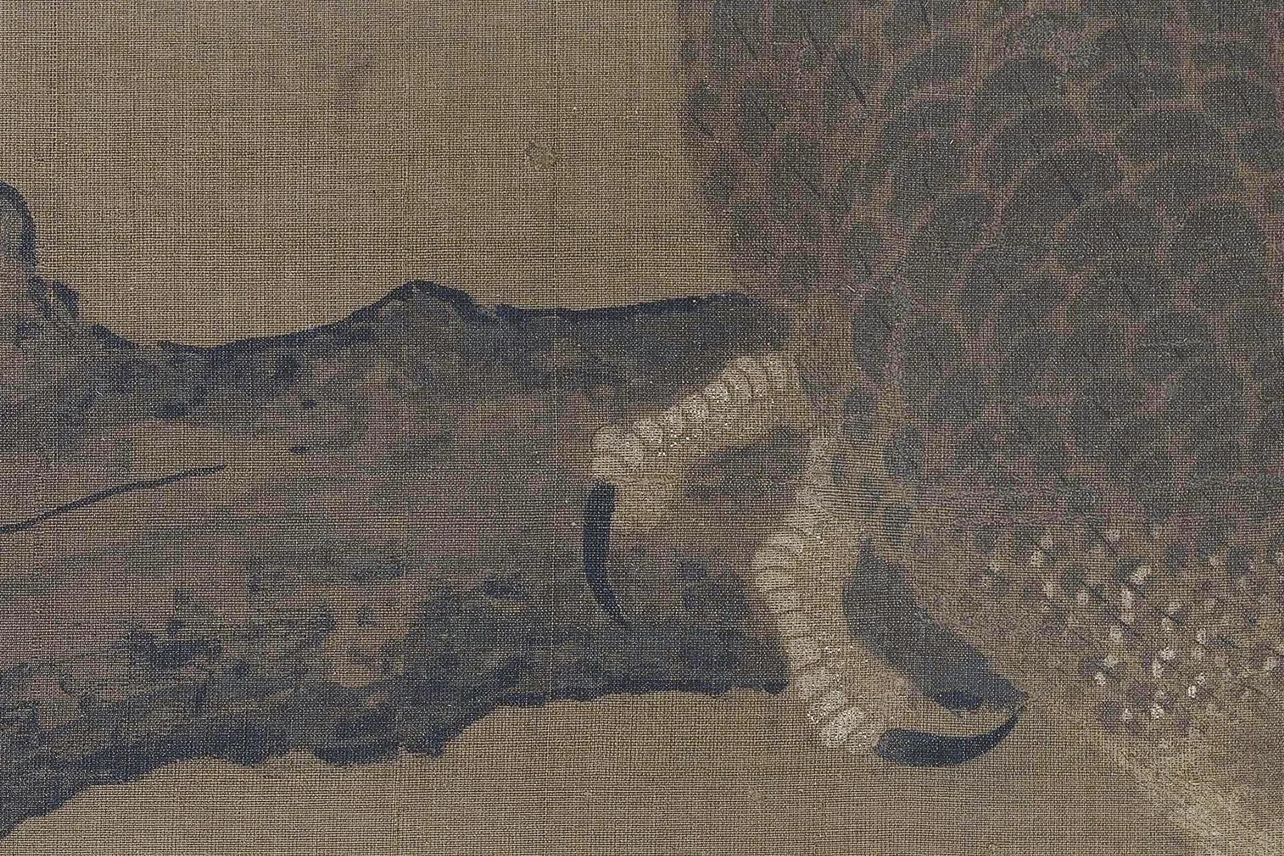 李迪《枫鹰雉鸡图》超高清大图局部 (4)