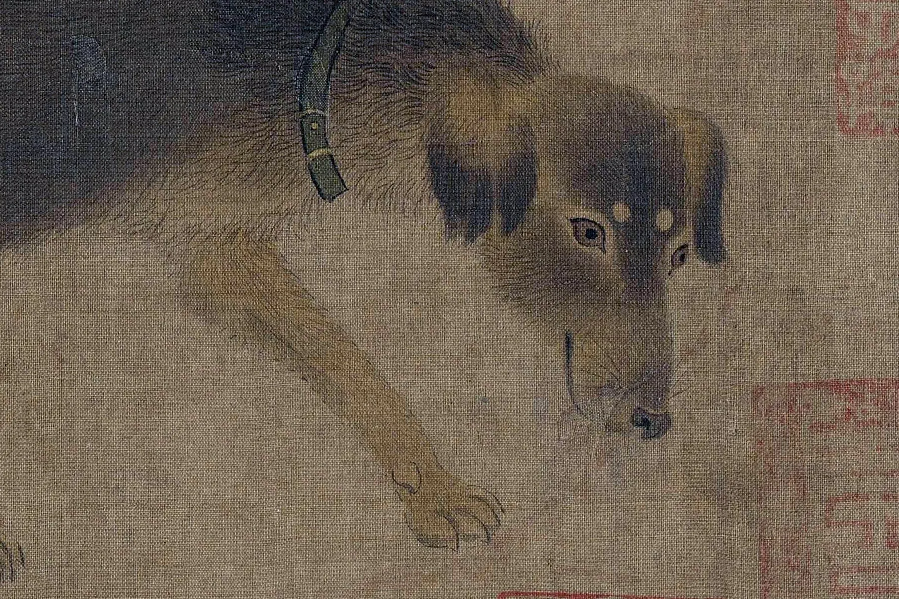 南宋李迪《猎犬图》局部 (1)