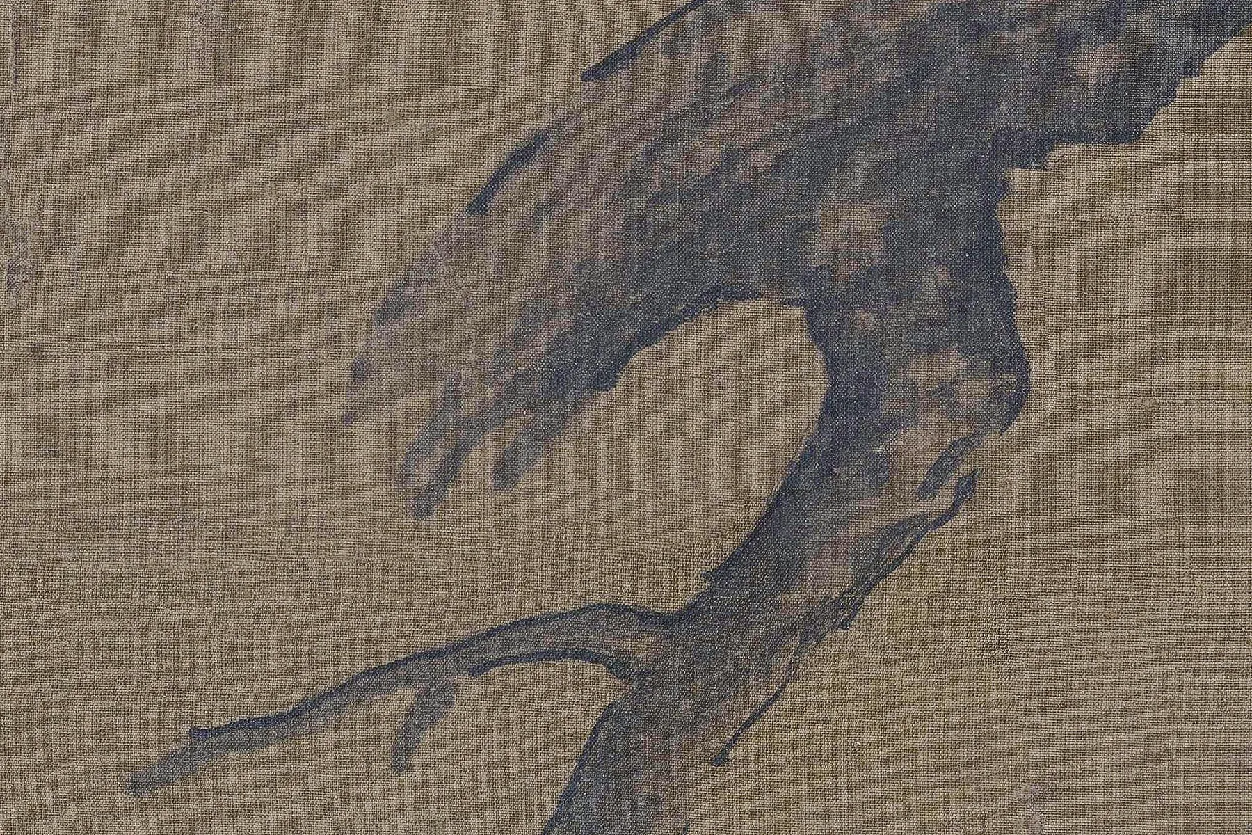 李迪《枫鹰雉鸡图》超高清大图局部 (5)