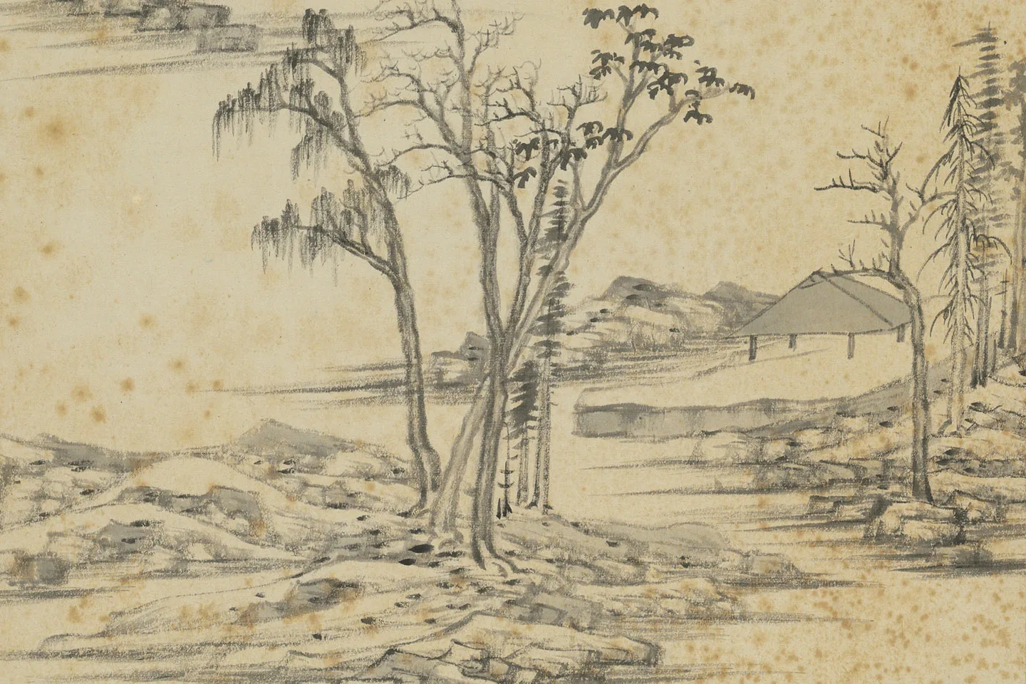 清王鉴(仲秋)癸卯仿古山水十帧册局部 (15)