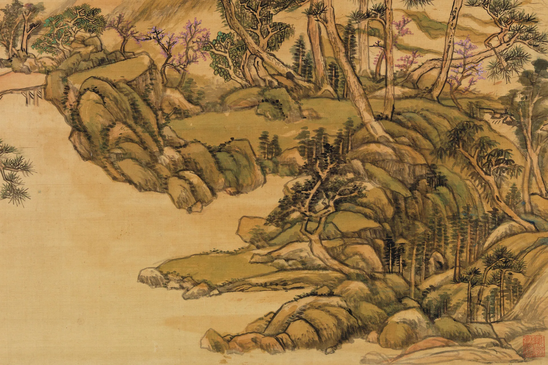 清王原祁《春云出岫图》局部 (2)