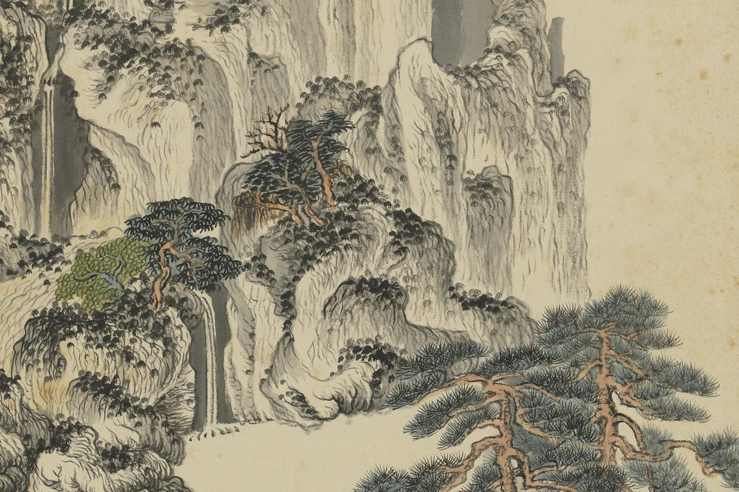 清王鉴(仲秋)癸卯仿古山水十帧册局部 (7)