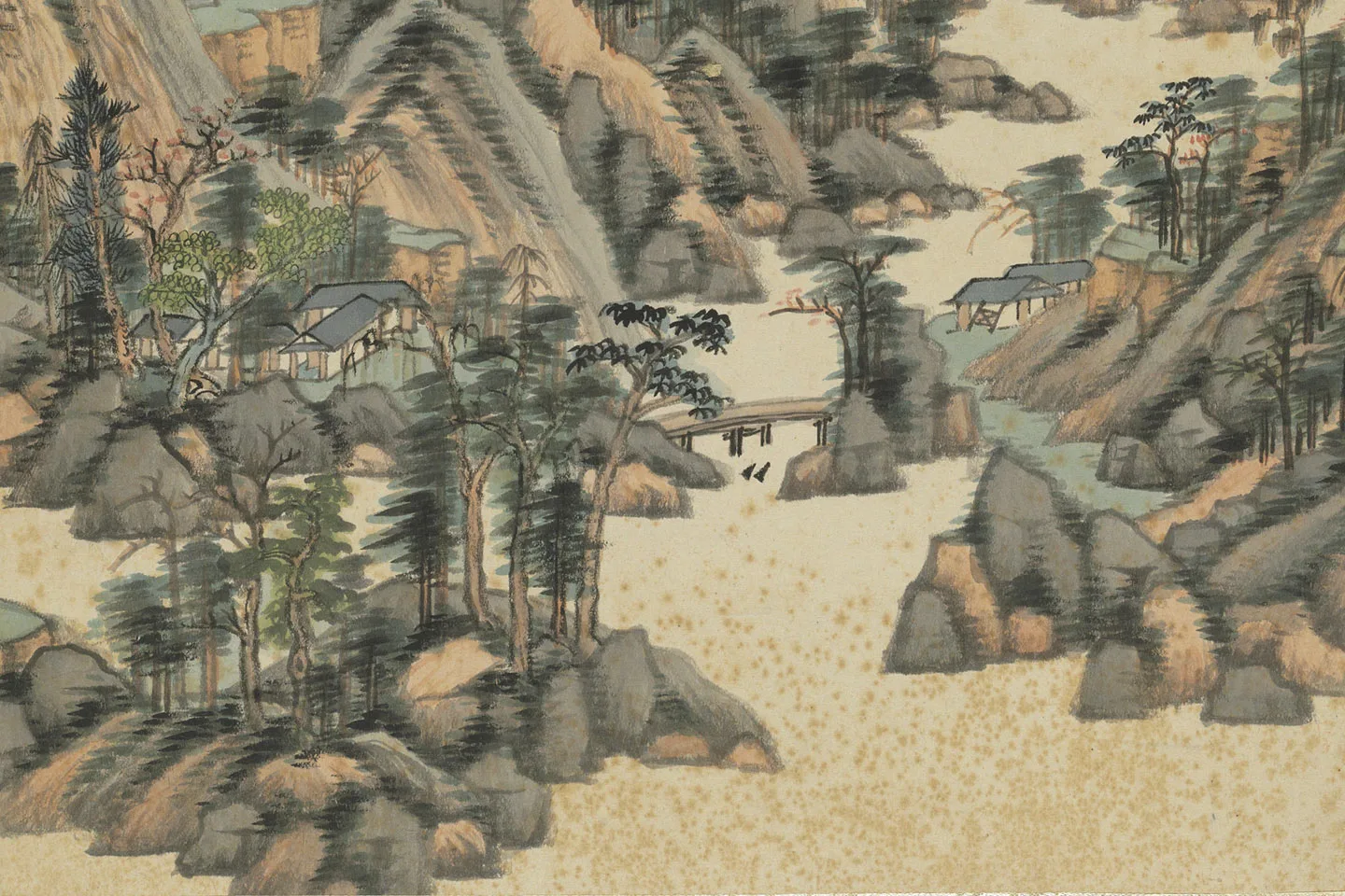 清王鉴(仲秋)癸卯仿古山水十帧册局部 (4)