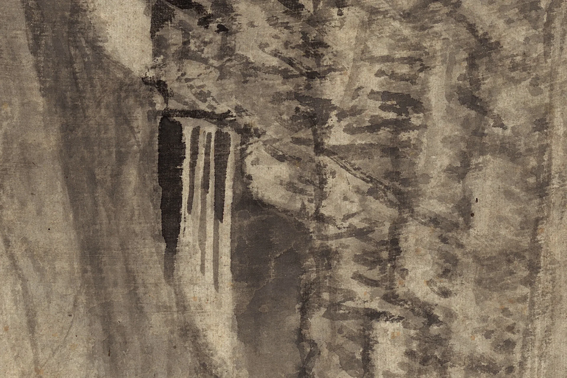 清王鉴《仿范宽山水图》高清局部 (11)