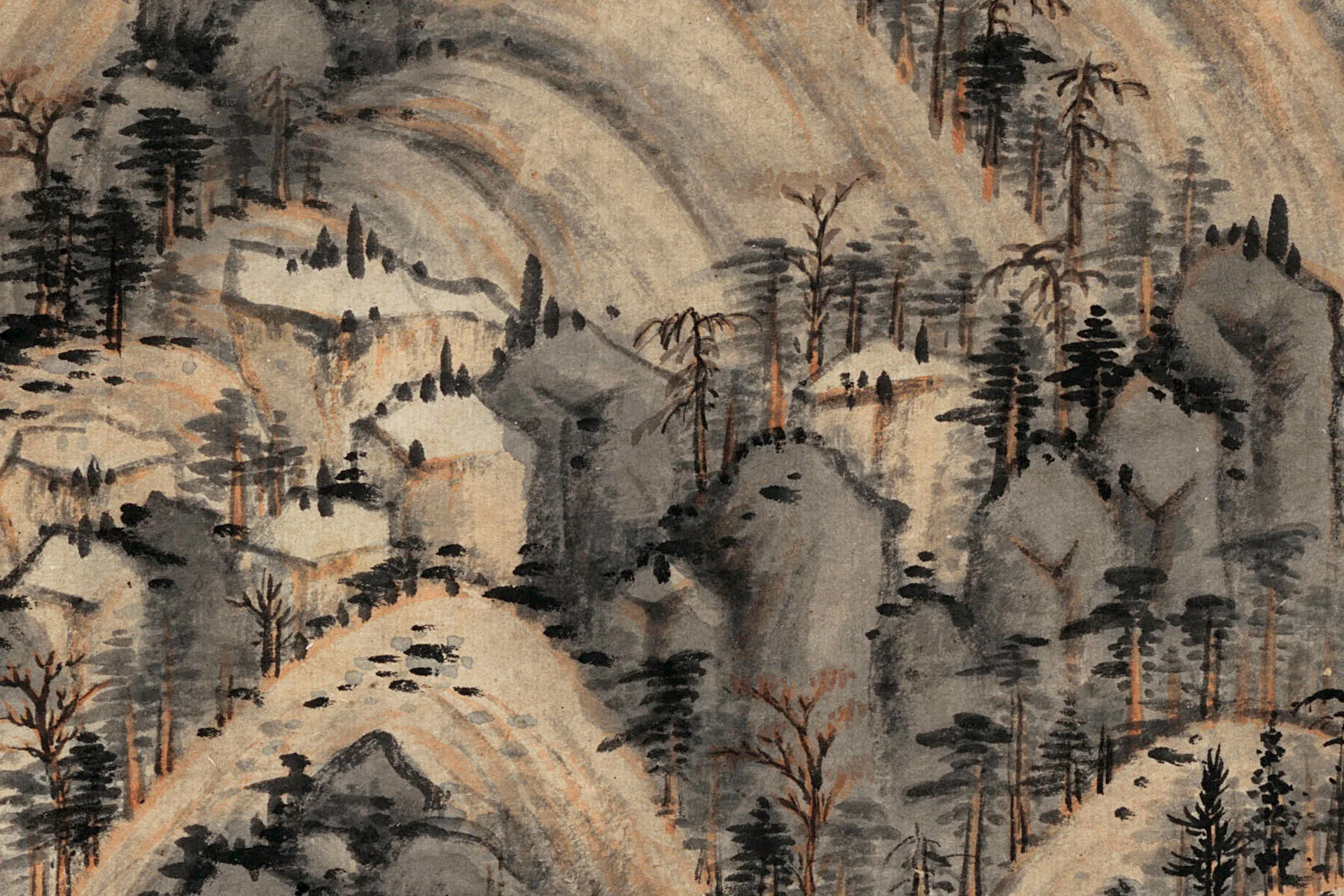 王鉴《临富春山居图》局部 (6)