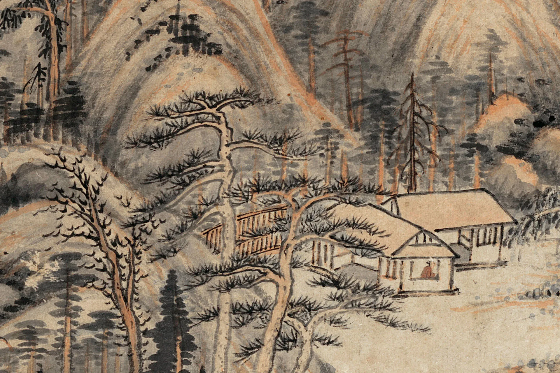 王鉴《临富春山居图》局部 (4)