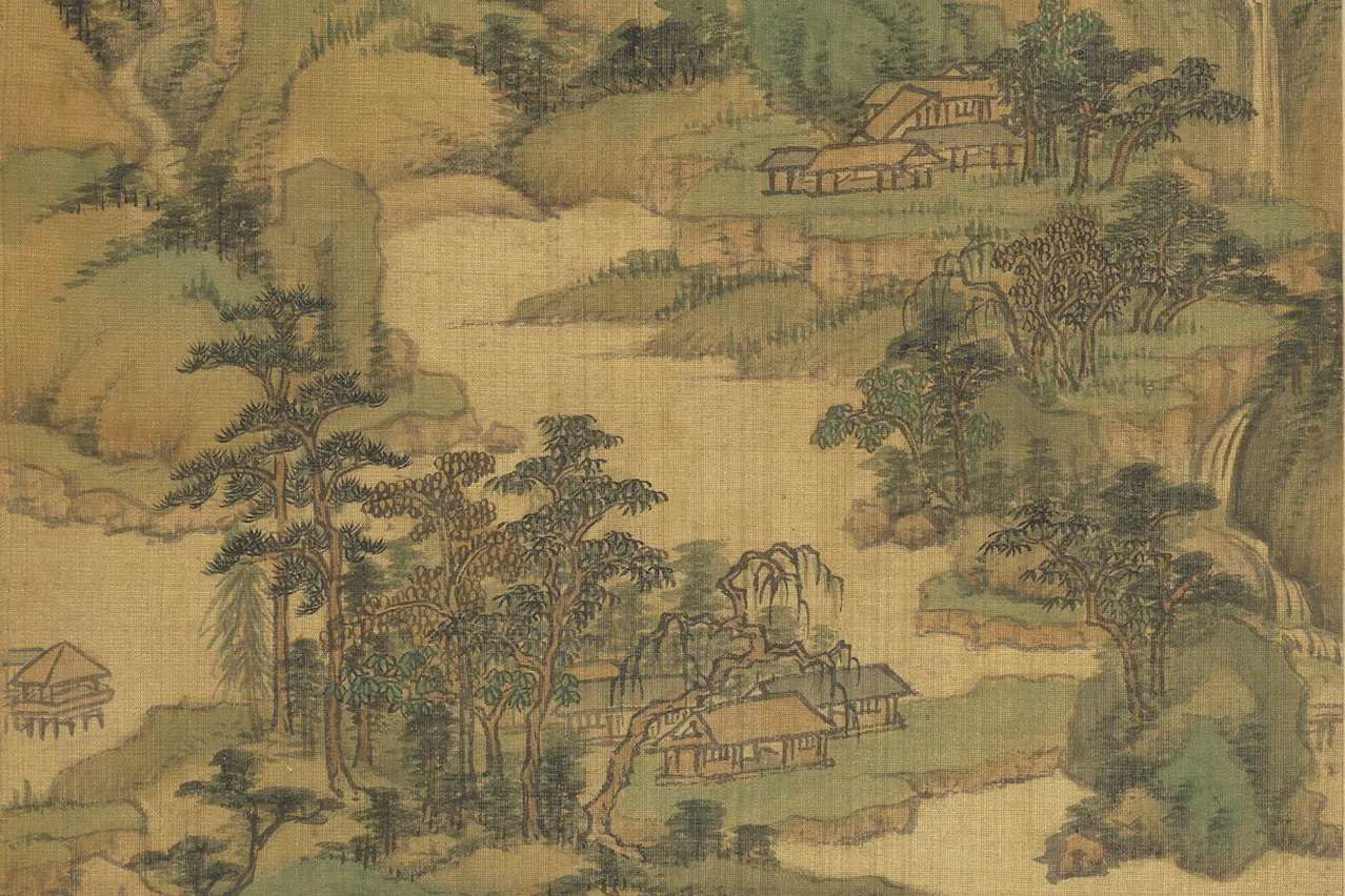 清王鉴仿古山水画册局部 (15)