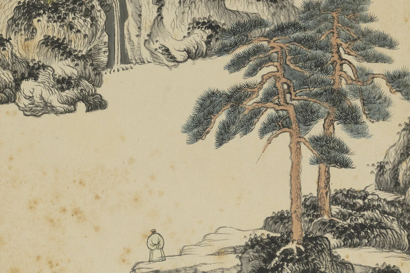 清王鉴(仲秋)癸卯仿古山水十帧册局部 (6)