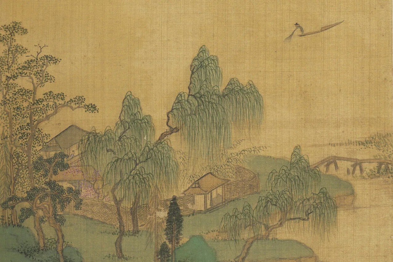 清王鉴仿古山水画册局部 (9)