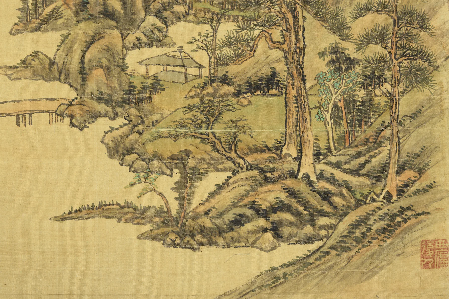 王原祁仿黄公望笔意局部 (1)