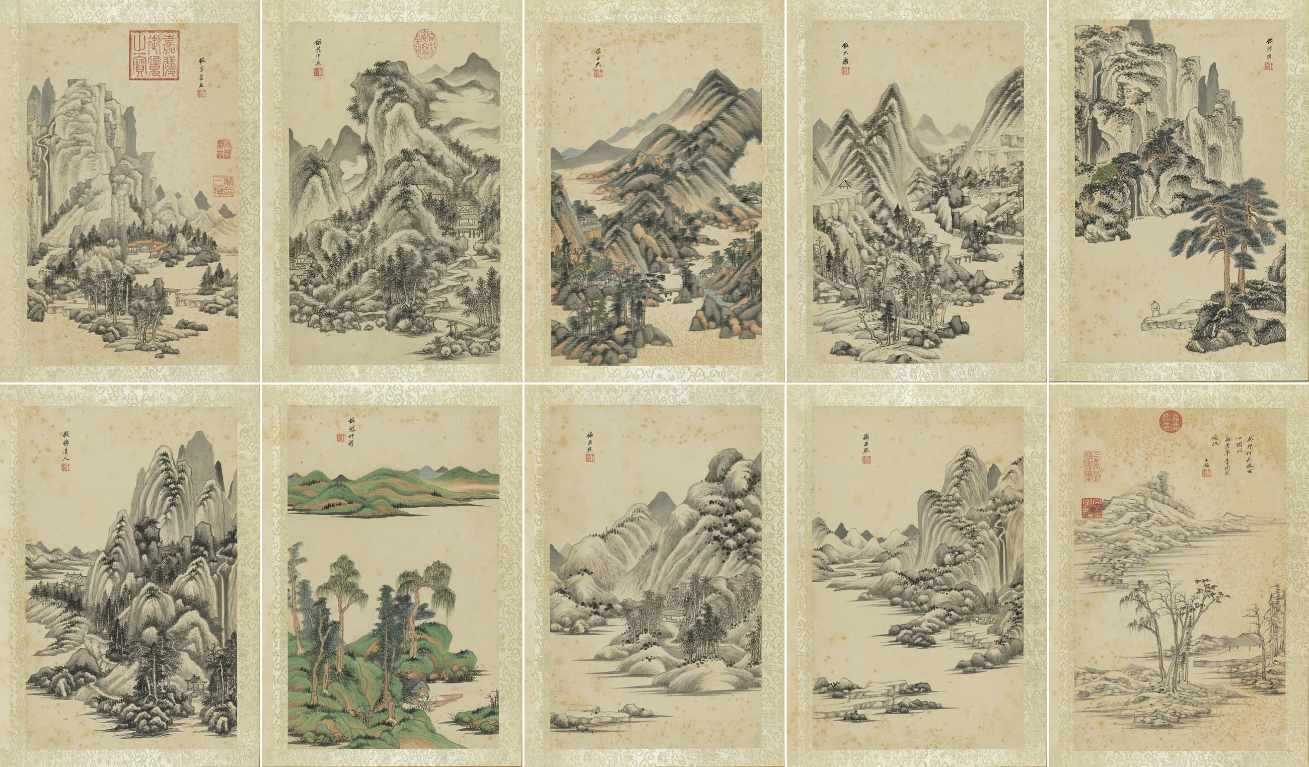 清王鉴(仲秋)癸卯仿古山水十帧册