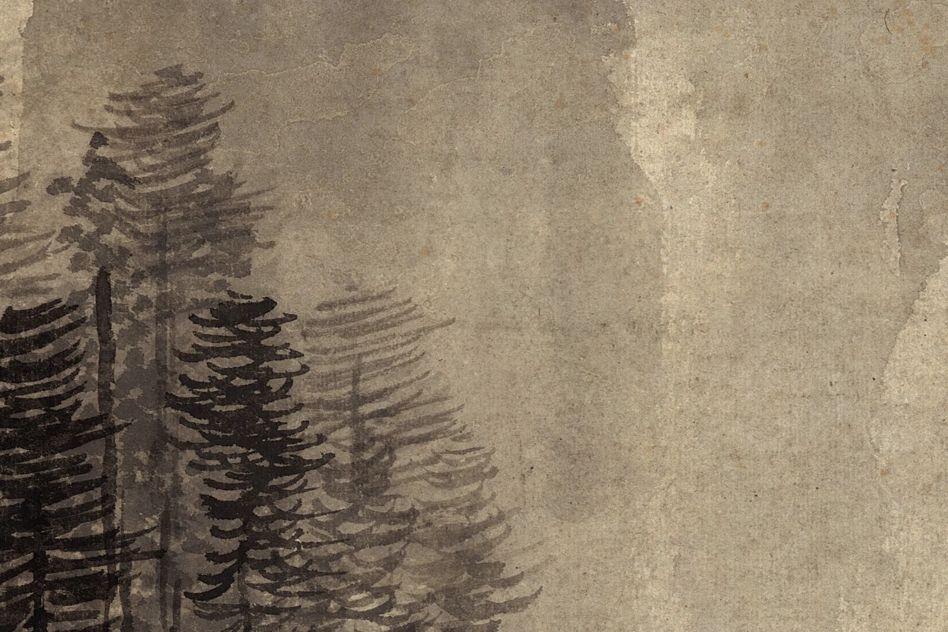 清王鉴《仿范宽山水图》高清局部 (9)