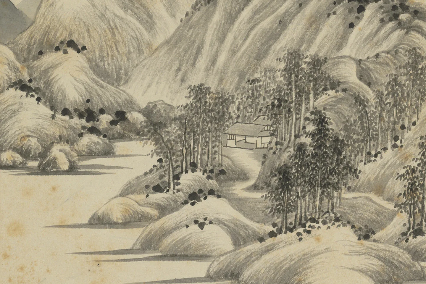 清王鉴(仲秋)癸卯仿古山水十帧册局部 (12)