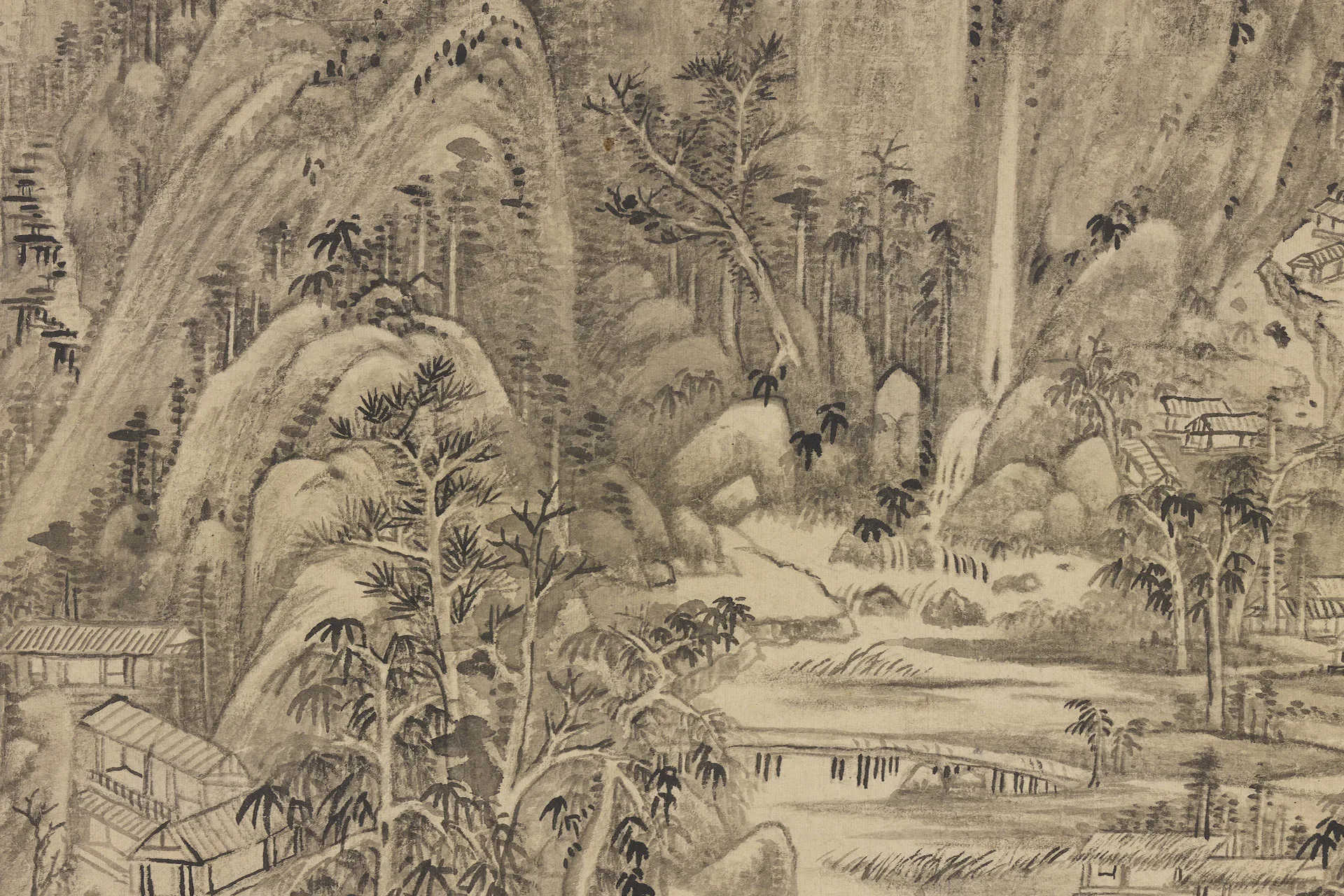 王原祁仿北宋人山水局部 (2)