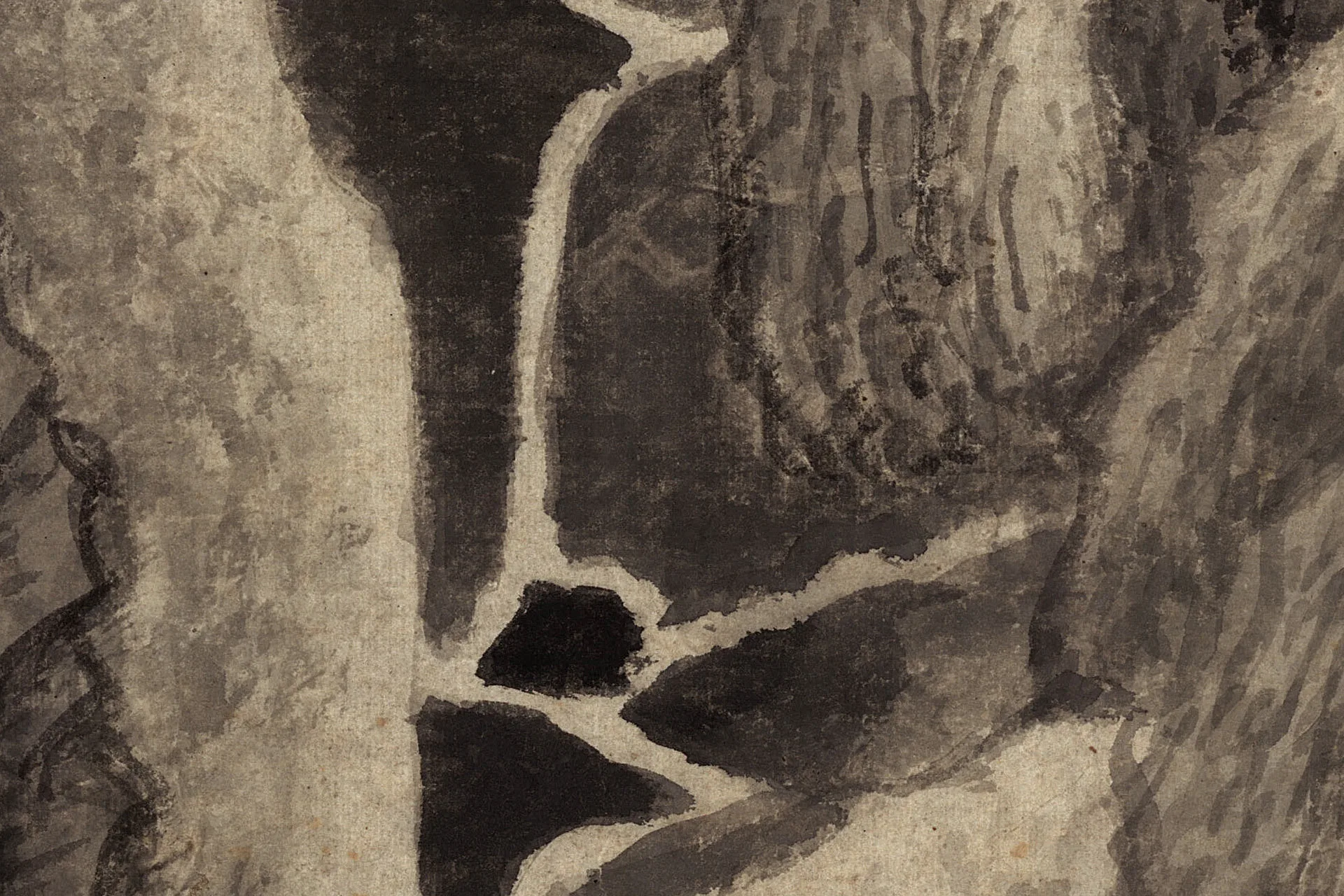 清王鉴《仿范宽山水图》高清局部 (12)