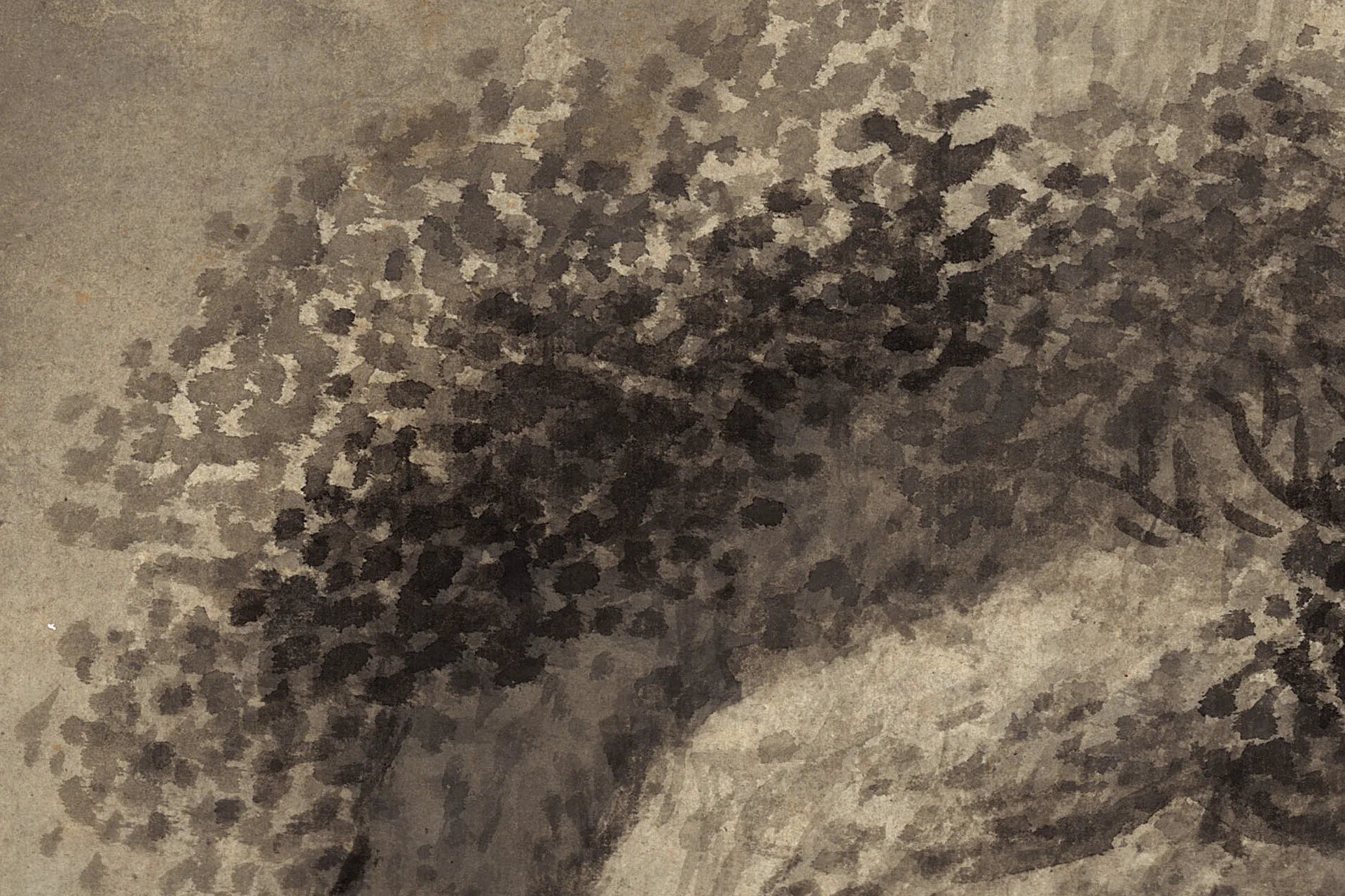 清王鉴《仿范宽山水图》高清局部 (10)