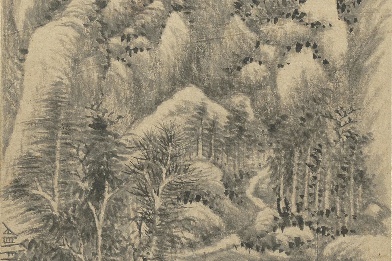 清王原祁画山水册局部 (2)