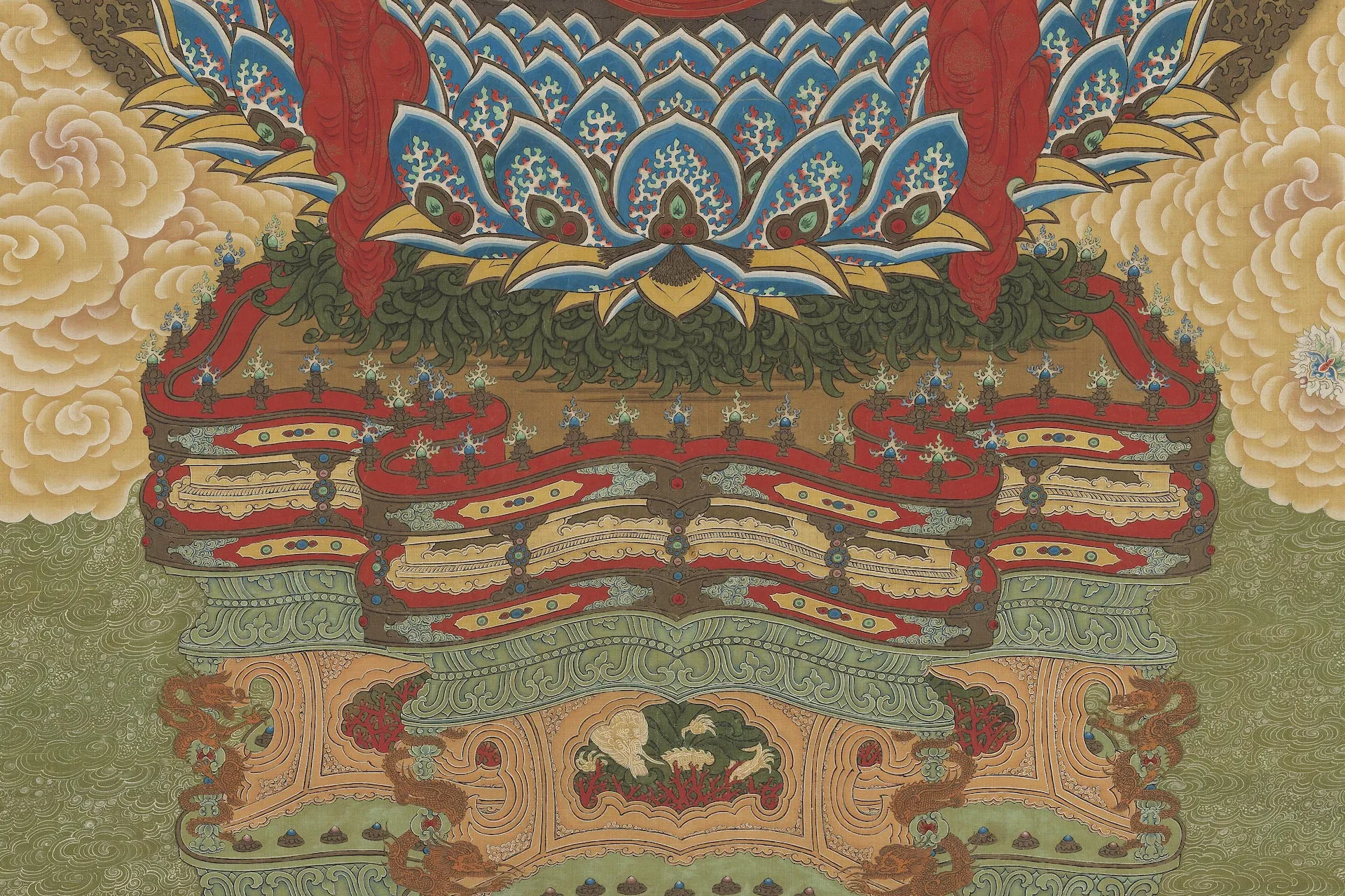 郑重佛像画《画释迦牟尼佛》局部 (3)