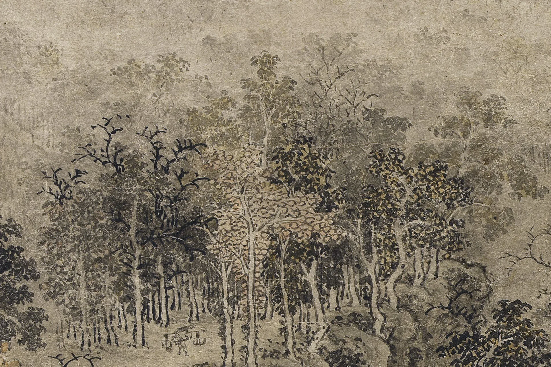 宋徽宗《溪山秋色图》高清大图局部 (7)